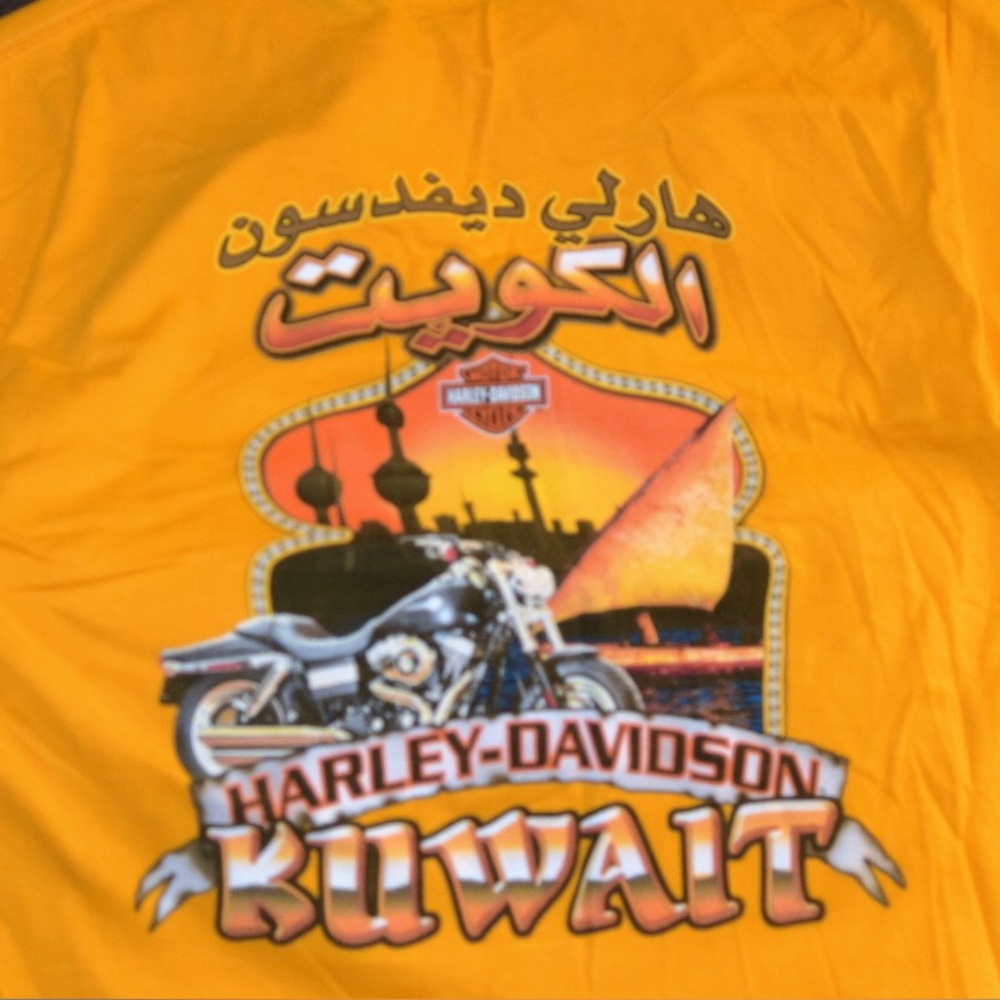 Kuwait Harley-Davidson Golden Motorcycle Tee - Picture 3 of 3